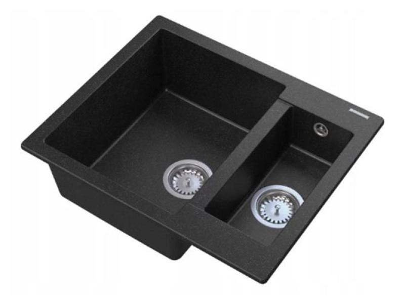 Graniteland Adda Γρανίτης μαύρος 1.5 Νεροχύτης Επιφάνειας 600x495mm 1208971454