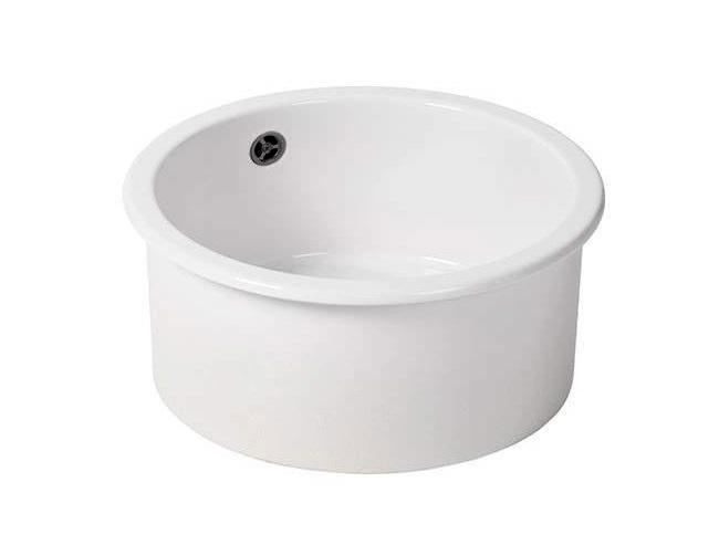 Ausmann Ceramic Ember Κεραμικός Λευκός Κυκλικός Νιπτήρας Επιφάνειας και Υποκατασκευής με Gun metal φίλτρο 1208971463