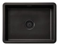 Ausmann Ceramic Ember Κεραμικό Ματ Μαύρο Νεροχύτης - Επιφανειακή και Υποκάτωθεν Τοποθέτηση 54 x 40 εκ. με Μαύρο βύσμα 1208971499
