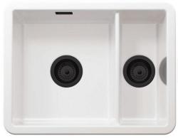 Ausmann Ceramic Ember Κεραμικό Άσπρο Πλυντήριο Μισής Κατασκευής και Επικαθήλωσης 495 x 370 mm με Μαύρα Φελλά 1208971516