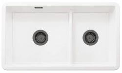 Ausmann Ceramic Ember Κεραμικός Λευκός Νιπτήρας Επιφάνειας και Υποκατασκευής 733 x 401 mm με μεταλλικές βύσματα Gun metal 1208971520