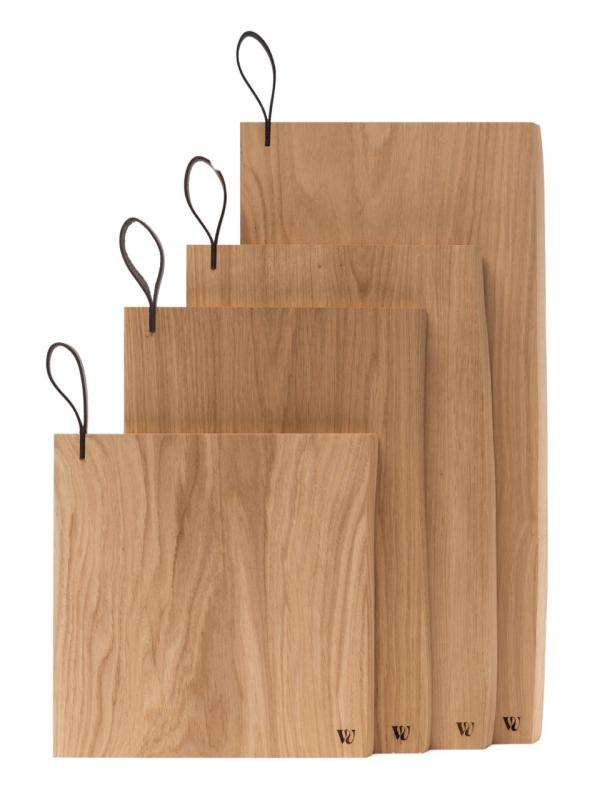 Woodsea Chop-Chop Oak S - Ξύλινη Σανίδα Κοπής Βελανιδιάς 25x24cm με δερμάτινη λαβή 1208971539