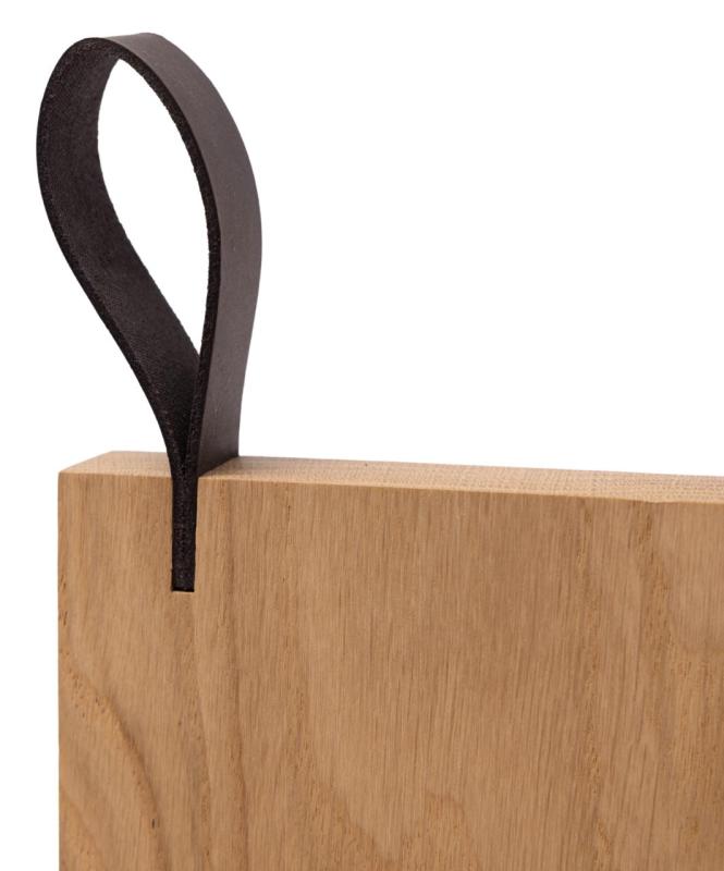 Woodsea Chop-Chop Oak M - Ξυλινη Κοπής Βελανιδιάς 35x24cm με δερμάτινη λαβή 1208971540