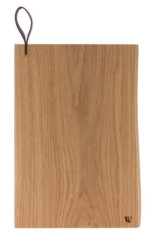 Woodsea Chop-Chop Oak M - Ξυλινη Κοπής Βελανιδιάς 35x24cm με δερμάτινη λαβή 1208971540