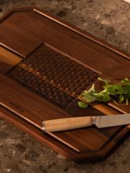 Woodsea Castle Steak - Σερβιτόριο και κοπής μπριζόλας από καρυδιά 45x30 εκ 1208971569
