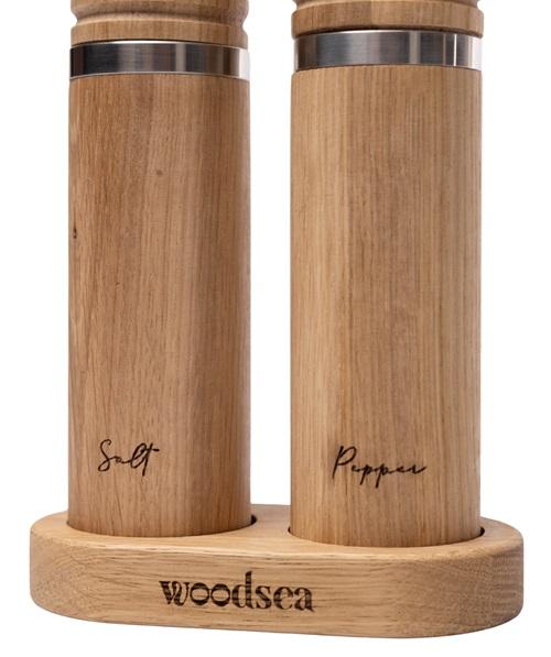 Woodsea Spice - Σετ μύλων πιπεριού και αλατιού από δρύινο ξύλο Ø5x28 cm 1208971597