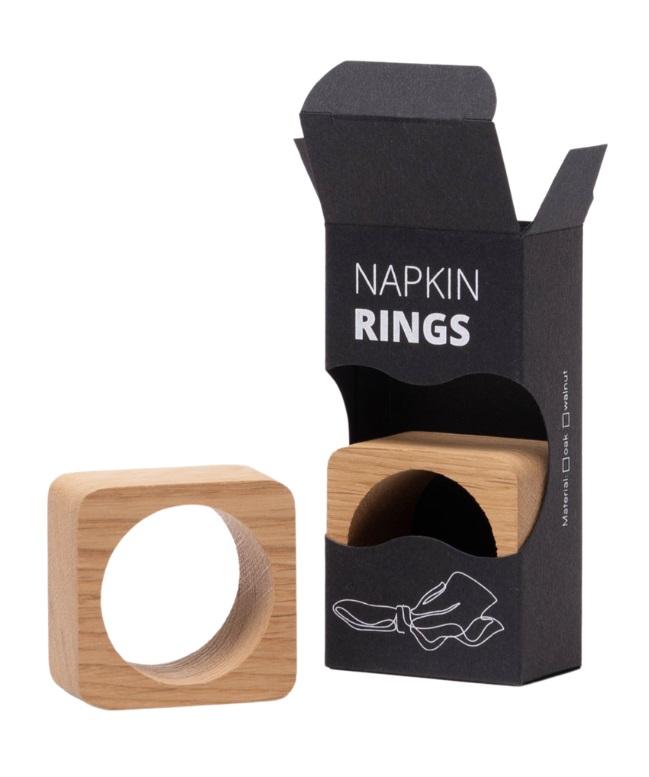 Woodsea Ναπκιν Ρινγκ Oak - Δαχτυλίδι Πετσέτας από Δρυ 5x5 cm 2 τεμάχια 1208971602