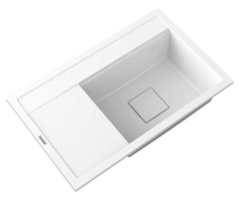 Graniteland Seta Γρανίτης Λευκή Νεροχύτη επιφάνειας 80x50 εκ 1208971618