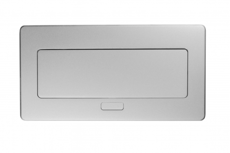 MULTISOFT Πρίζα Επίπλων 2x Πρίζα με Γείωση, USB A+C, RJ45, Καλώδιο Ρεύματος με Βύσμα, Αλουμίνιο