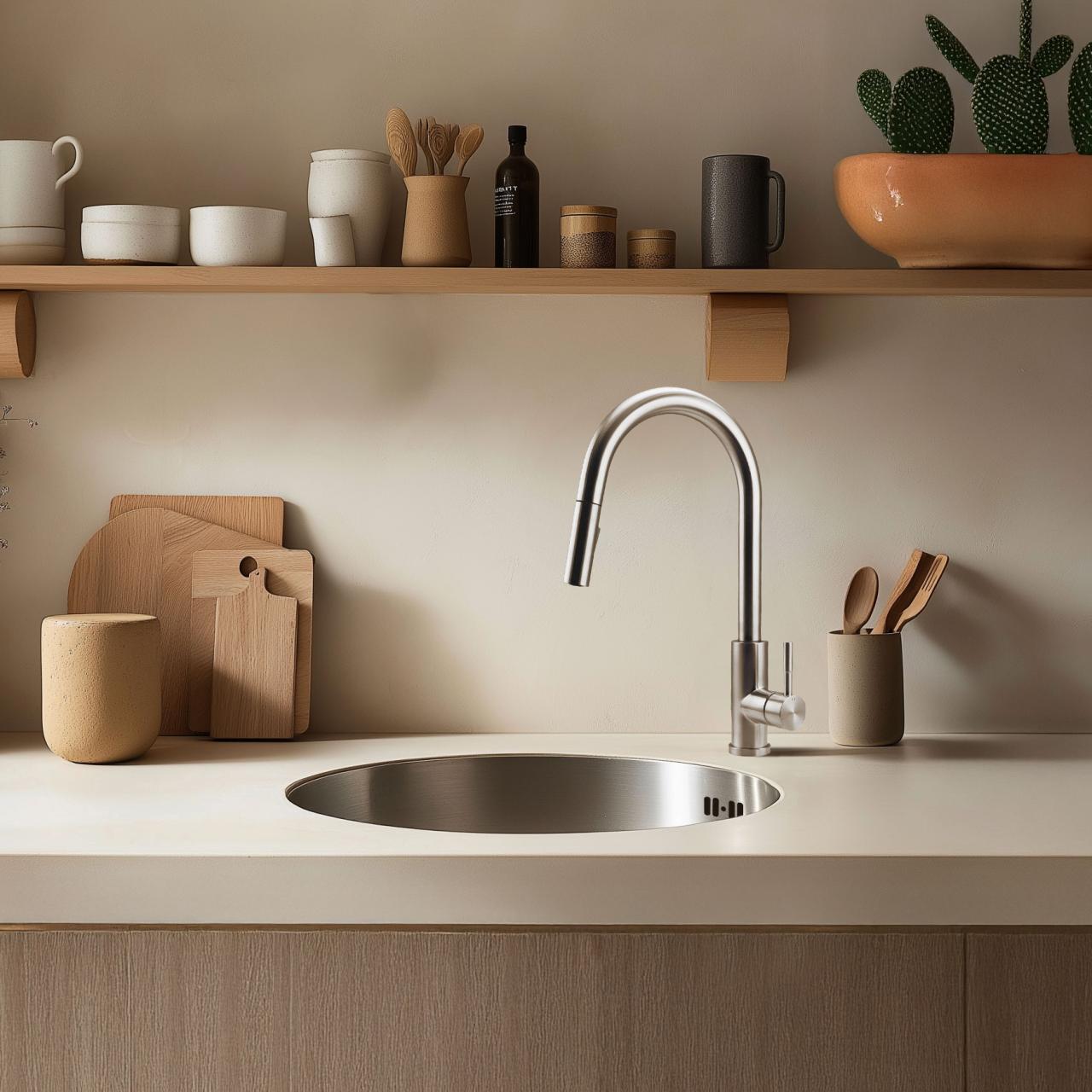 Pure.Sink Rondo RVS Γύρος Νεροχύτης επίπεδης εγκατάστασης, υποκατασκευής και επικατασκευής 38 εκ PRN38-02