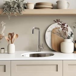 Pure.Sink Rondo Νεροχύτης από ανοξείδωτο χάλυβα, στρογγυλός, για εντοιχισμένη, υπόπλευρη και επιτοίχια εγκατάσταση, 37 cm, RD375-SS