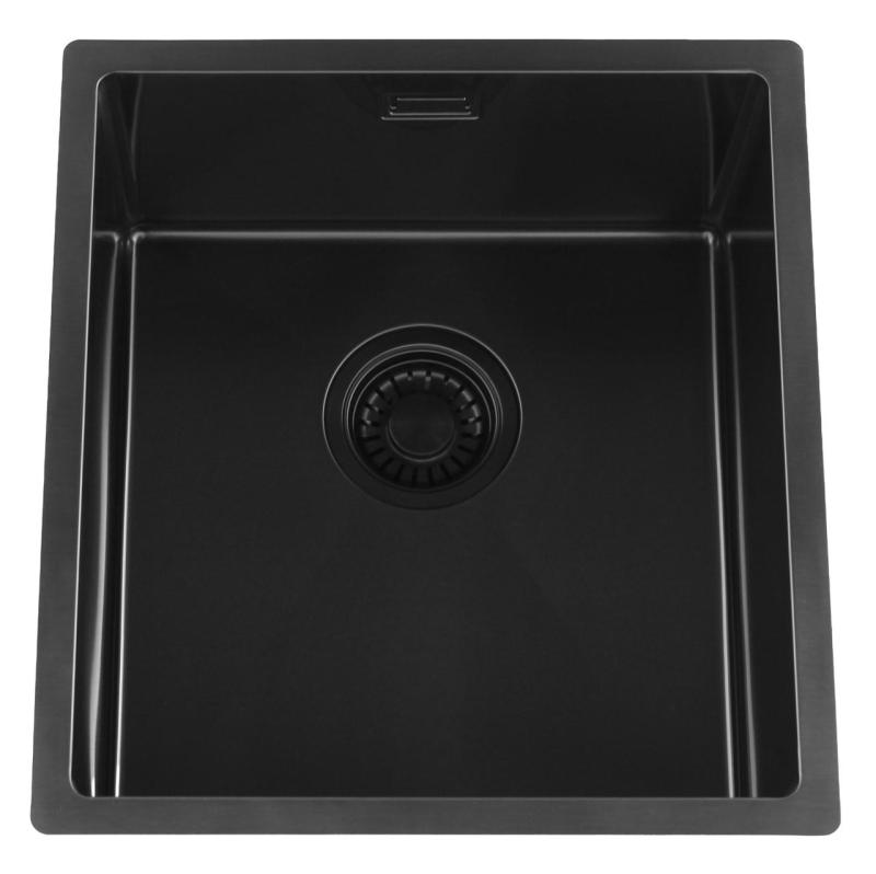 Pure.Sink Luxion PVD Μαύρο νεροχύτη 36x40 cm υποστρώματος, επίπεδης εγκατάστασης και επιφανείας PLX3640-63