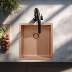 Pure.Sink Luxion Χάλκινο νεροχύτη 36x40 cm υποστρώματος, επίπεδης εγκατάστασης και επιφανείας PLX3640-62