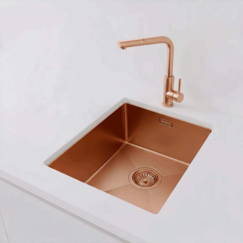 Pure.Sink Luxion Χάλκινο νεροχύτη 36x40 cm υποστρώματος, επίπεδης εγκατάστασης και επιφανείας PLX3640-62