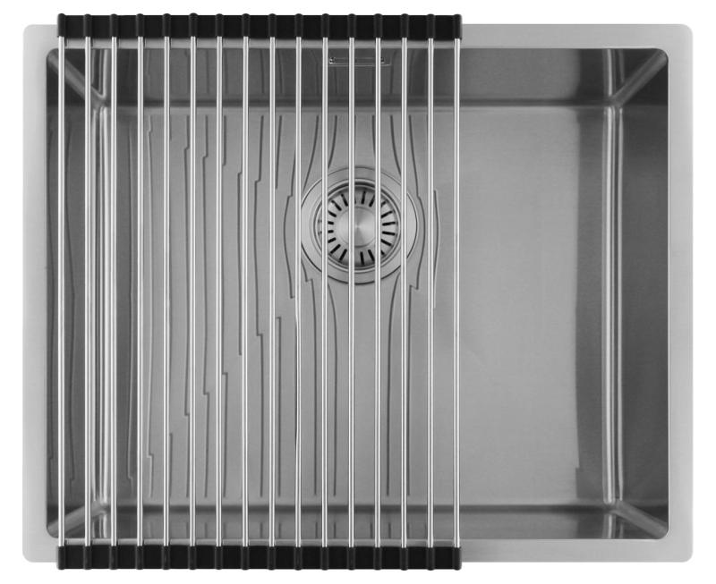 Pure.Sink Luxion Ανοξείδωτο νεροχύτη 50x40 cm για υποστύλωμα, επίπεδη εγκατάσταση και επιφανειακή εγκατάσταση  PLX5040-02