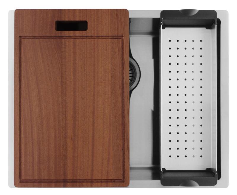 Pure.Sink Luxion Ανοξείδωτο νεροχύτη 50x40 cm για υποστύλωμα, επίπεδη εγκατάσταση και επιφανειακή εγκατάσταση  PLX5040-02