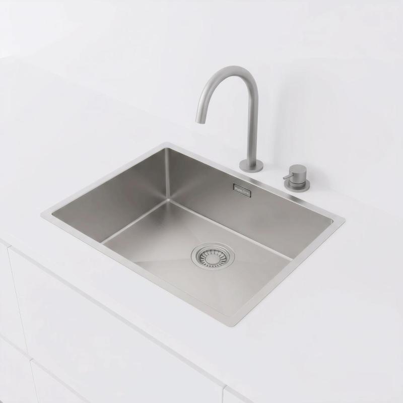 Pure.Sink Luxion Νεροχύτης από ανοξείδωτο χάλυβα 50x40 cm, υποστύλωσης, επίπεδης εγκατάστασης και επιφανείας PLX5040-02