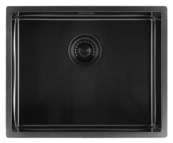 Pure.Sink Luxion PVD Μαύρο νεροχύτη 50x40 cm για εγκατάσταση κάτω από πάγκο, επίπεδη εγκατάσταση και επιφανειακή εγκατάσταση PLX5040-63