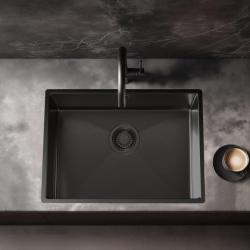 Pure.Sink Luxion PVD Μαύρο νεροχύτη 50x40 cm για εγκατάσταση κάτω από πάγκο, επίπεδη εγκατάσταση και επιφανειακή εγκατάσταση PLX5040-63