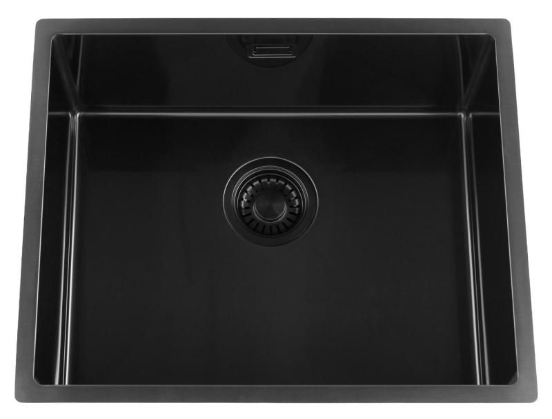 Pure.Sink Luxion PVD Μαύρο νεροχύτη 50x40 cm υποστρώματος, επίπεδης εγκατάστασης και επιφανείας PLX5040-63