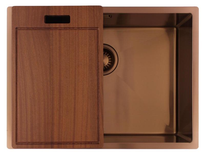 Pure.Sink Luxion Χάλκινο νεροχύτη 55x40 cm για υποστύλωμα, επίπεδη εγκατάσταση και επιφανειακή εγκατάσταση PLX5540-62