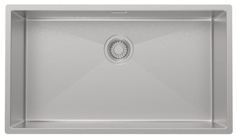 Pure.Sink Luxion Μεγάλο νεροχύτη από ανοξείδωτο χάλυβα 74x40 cm για υποστύλωμα, επίπεδη εγκατάσταση και επιφανειακή εγκατάσταση PLX7440-02