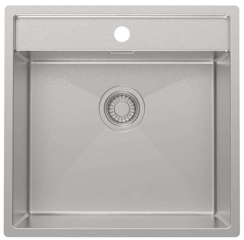 Pure.Sink Luxion Νержаδένιο νεροχύτη 51x50 cm Tapwing με οπή για βρύση PLX5150T-02