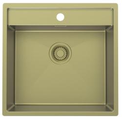 Pure.Sink Luxion Χρυσό νεροχύτη 51x50 cm Tapwing με βάση για βρύση PLX5150T-60