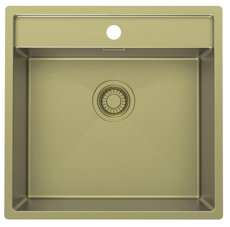 Pure.Sink Luxion Χρυσό νεροχύτη 51x50 cm Tapwing με βάση για βρύση PLX5150T-60