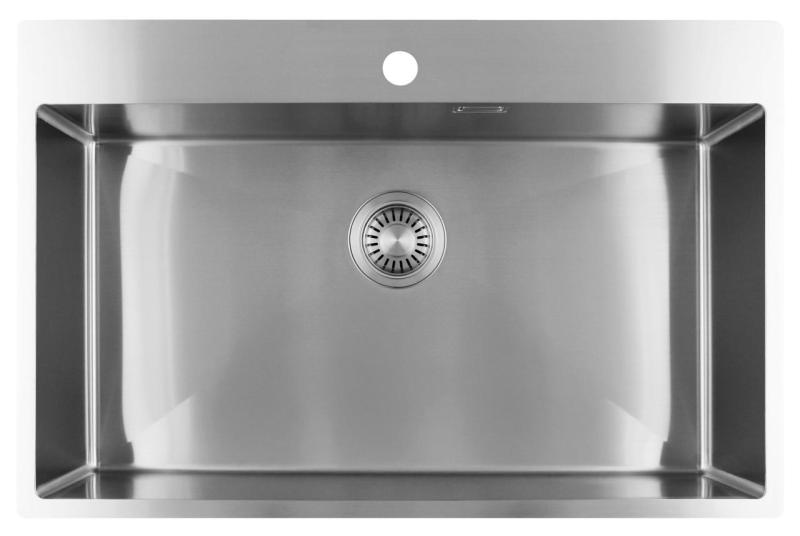 Pure.Sink Luxion Μεγάλο νεροχύτη από ανοξείδωτο χάλυβα 78x50 cm Tapwing με βάση για βρύση PLX7850T-02