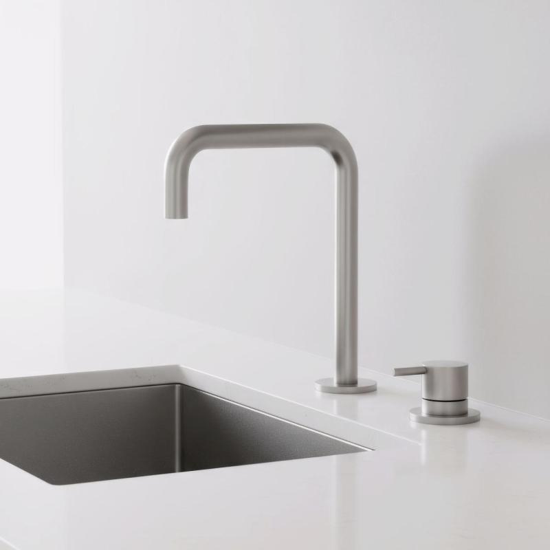 Pure.Sink Luxion Μονόφωτη μαζική ανοξείδωτη βρύση κουζίνας με U έξοδο PLX2HU-02