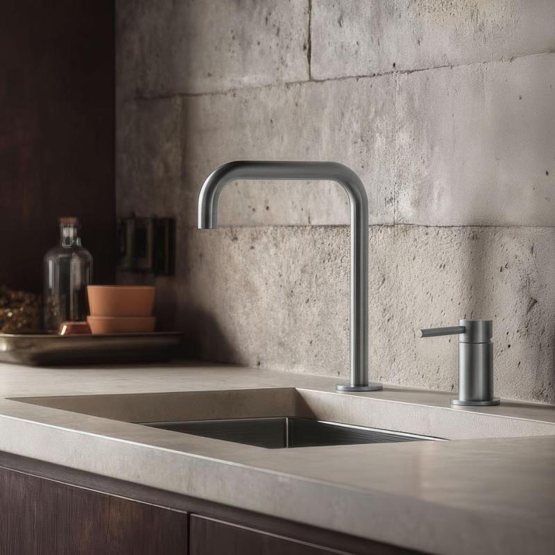Pure.Sink Luxion Μονόφωτη μαζική ανοξείδωτη βρύση κουζίνας με U έξοδο PLX2HU-02