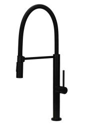 Pure.Sink Luxion Μαύρη επαγγελματική βρύση κουζίνας με εύκαμπτο στόμιο και 2 τύπους ροής PLXFLEX-10