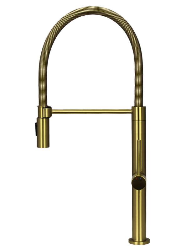 Pure.Sink Luxion Χρυσή βρύση κουζίνας profi με εύκαμπτο στόμιο και 2 τύπους ροής PLXFLEX-60