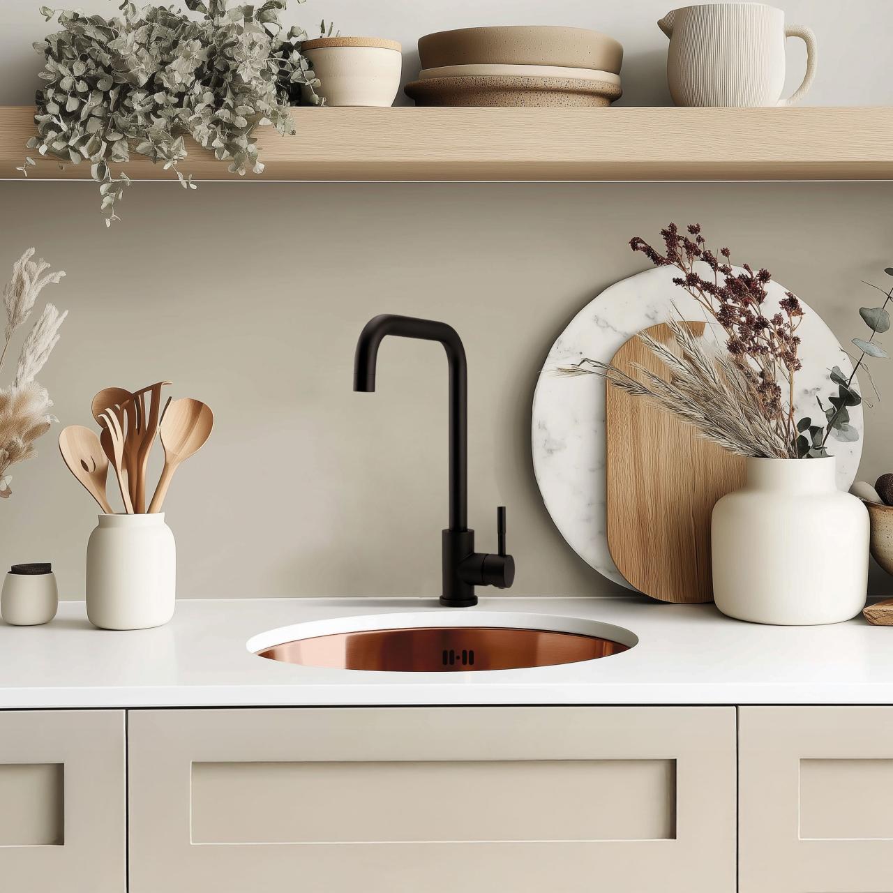 Pure.Sink Rondo Χάλκινος Κυκλικός Νεροχύτης επίπεδης ενσωμάτωσης, υποδομής και επικαθήμενος 38 cm PRN38-62