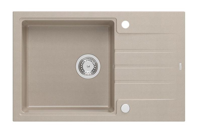 Quadri Cardigan Pearl Beige γρανιτένιος επικαθήμενος νεροχύτης με αποστραγγιστική επιφάνεια αναστρέψιμος 78x50cm 1208971816