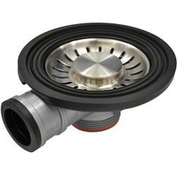 Franke Αποχετευτικό Φίλτρο Turbo, Οπή για υπερχείλιση, Νεροχύτης από ανοξείδωτο χάλυβα, λογότυπο Franke, Μακρύ Βίδωμα 25 mm 112.0264.987