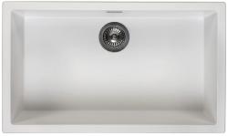 Ausmann Ίνα λευκό μεγάλο νεροχύτη 70x40cm υποδομής, επιφάνειας και επιφανειακής τοποθέτησης με αυτόματο ανοξείδωτο πρίζα 1208971904