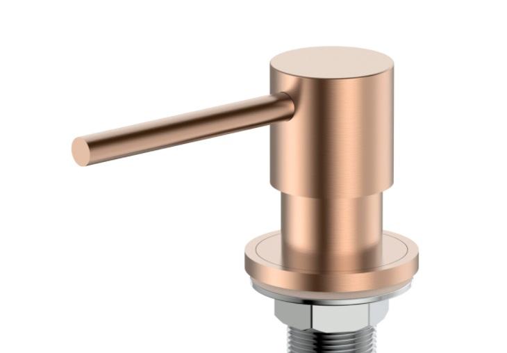 Pure.Sink Elite Steel Shine εντοιχιζόμενη διανομέας σαπουνιού PVD χαλκού αναπληρώσιμη από πάνω PS9010-62