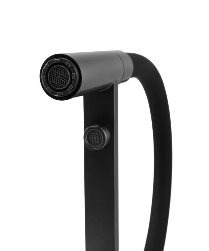 Pure.Sink Elite Steel Flex 3-τρόποι Μαύρη ματ κουζινική βρύση με εύκαμπτη ροή και Φιλτραρισμένο Νερό PS8110-10