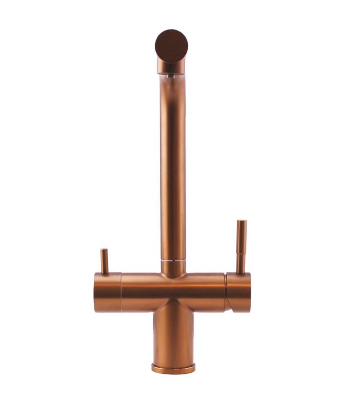 Pure.Sink Elite Steel Clear-S PVD Χαλκός 3-δρόμων Κουζινική βρύση με Αποσπώμενη Έξοδο και Φιλτραρισμένο Νερό PS8120-62