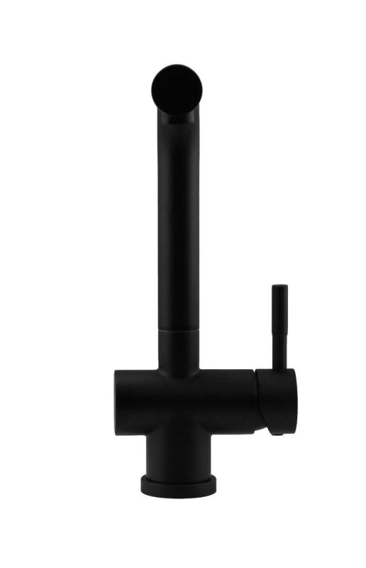 Pure.Sink Elite Steel Pulse-S κουζινική βρύση Ματ Μαύρο με επεκτεινόμενη ροή και λειτουργία ψεκασμού PS8500-10