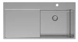 Pure.Sink Exclusivo Ανοξείδωτο νεροχύτη με αποστραγγιστικό 100x52 cm Βρύση δεξιά PEX47100RT-02