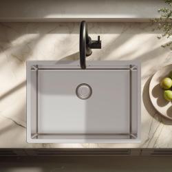 Pure.Sink Exclusivo Ειδικός νεροχύτης από ανοξείδωτο χάλυβα μήκους 35 cm, διαστάσεων 50x35 cm, ακτίνας 10 mm PEX5035-02