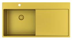 Pure.Sink Exclusivo Χρυσό νεροχύτη με αποστραγγιστικό 100x52 cm Βρύση αριστερά PEX47100LT-60