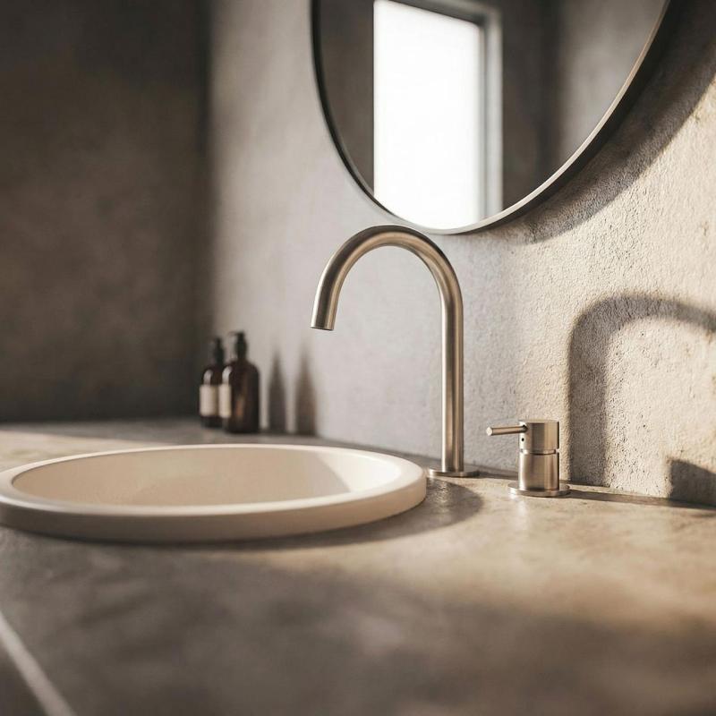 MURO TUA Μπράζιλε για νιπτήρα 2 οπών χρώμιο με στρογγυλή έξοδο 1208972104