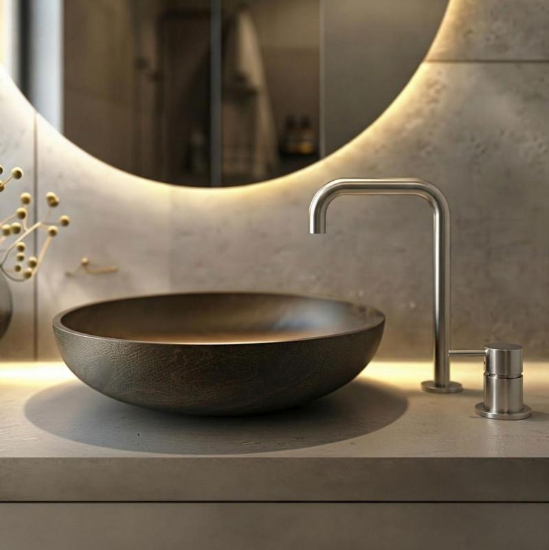 MURO TUA 2-οπή βρύση νιπτήρα χρώμιο με γωνιακή έξοδο 1208972108