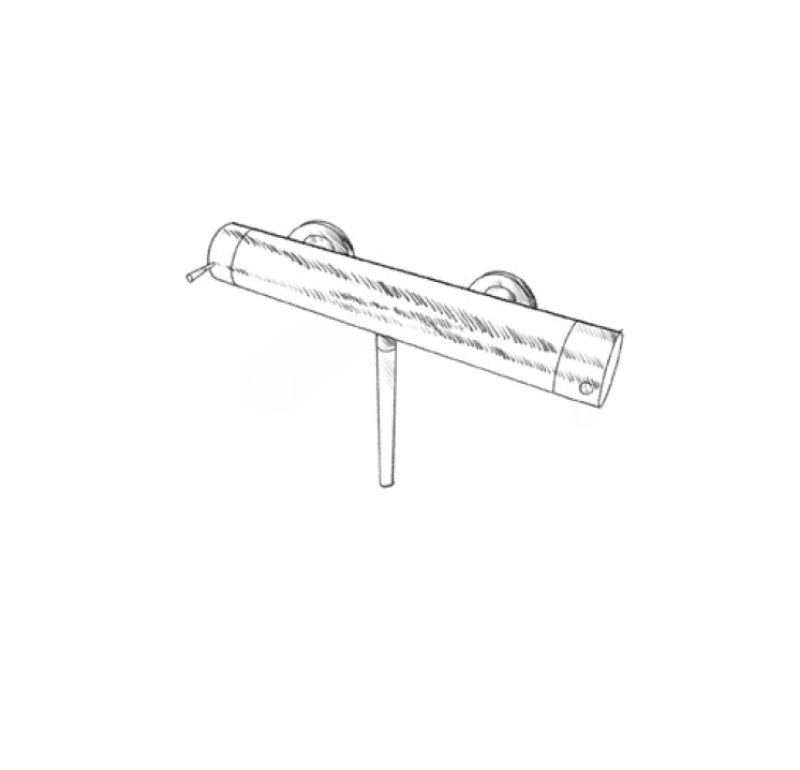 MURO TUA Μίξερ ντους με σετ ντους χρώμιο M1.B1.CR