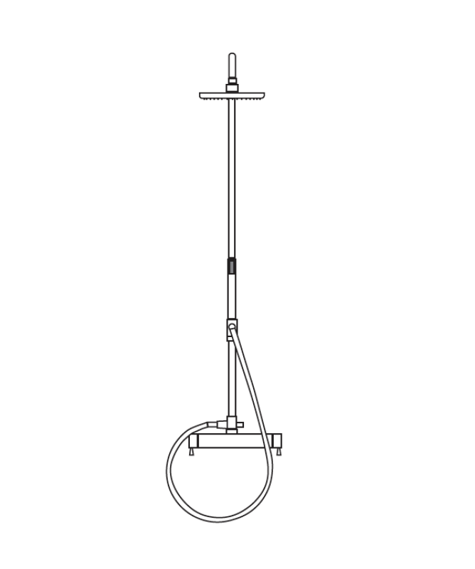 MURO TUA ντουζιέρα με ντους βροχής χρώμιο M1.B11.CR