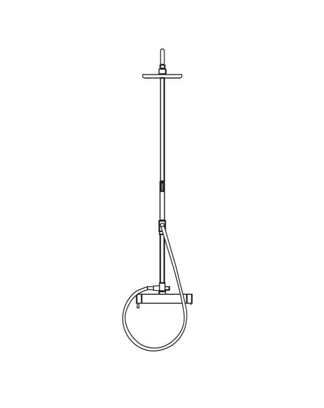 MURO TUA ντουζιέρα με θερμοστάτη και ντους βροχής χρώμιο M1.B11TH.CR